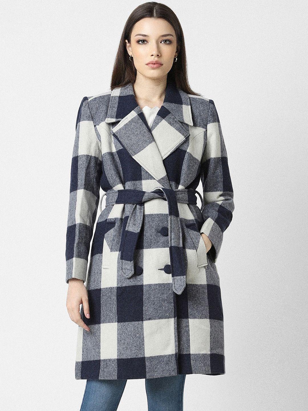 van-heusen-woman-checked-notched-lapel-overcoat