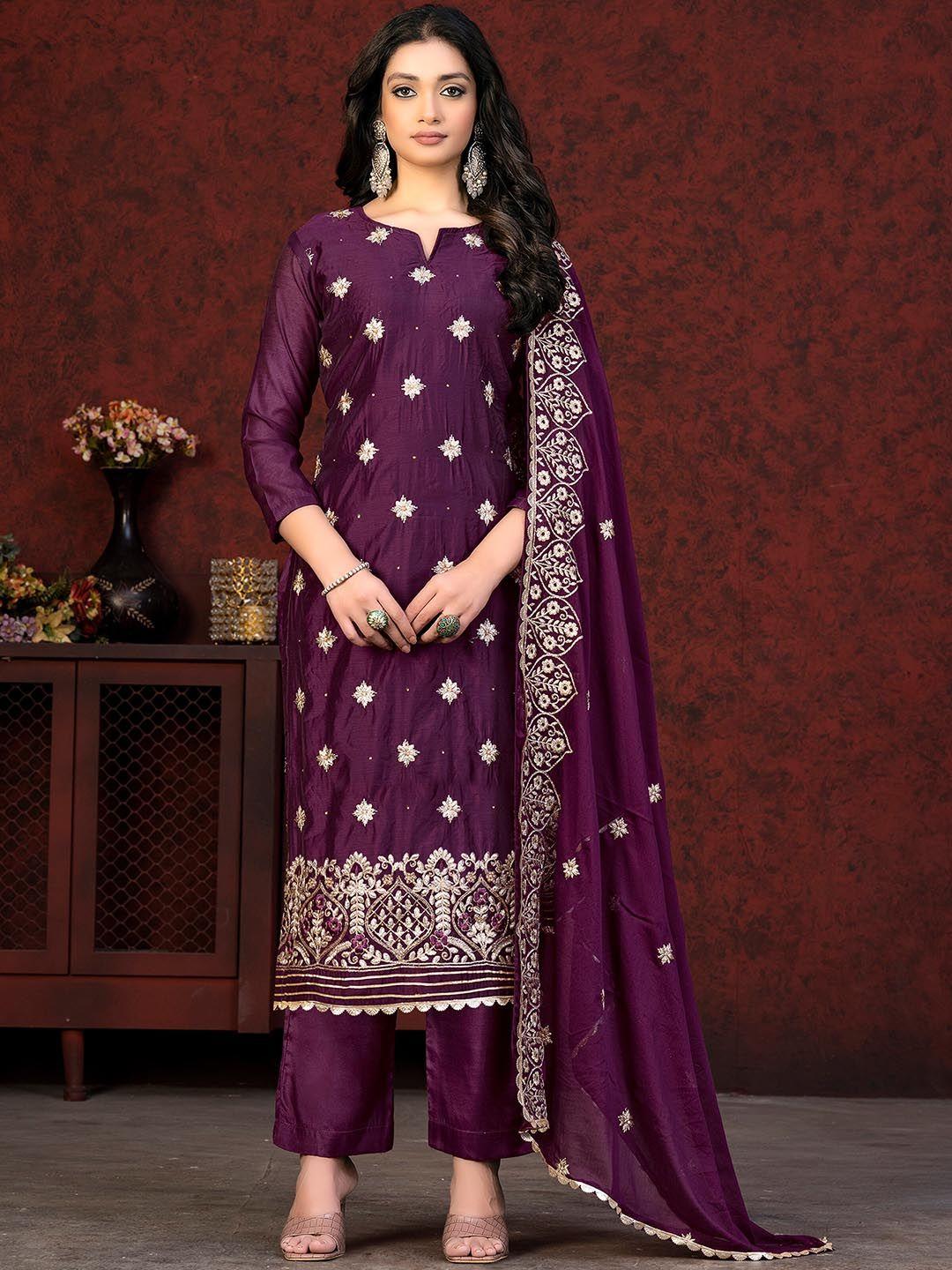 kalini-purple-&-purple-embroidered-unstitched-dress-material