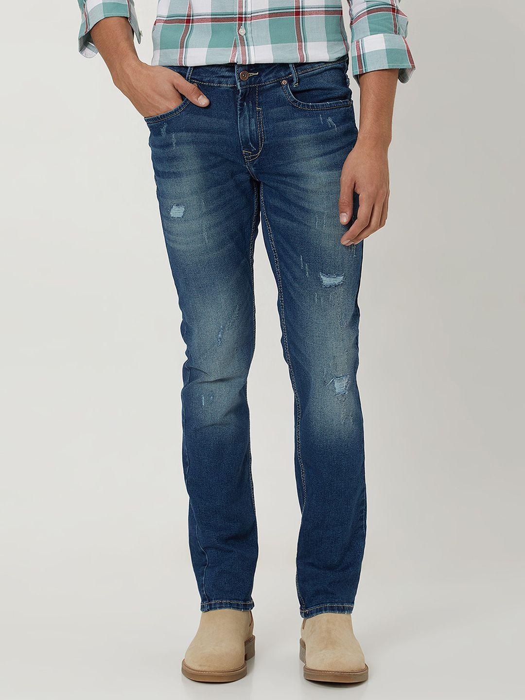 mufti-men-slim-fit-mid-rise-medium-shade-heavy-fade-low-distress-stretchable-jeans
