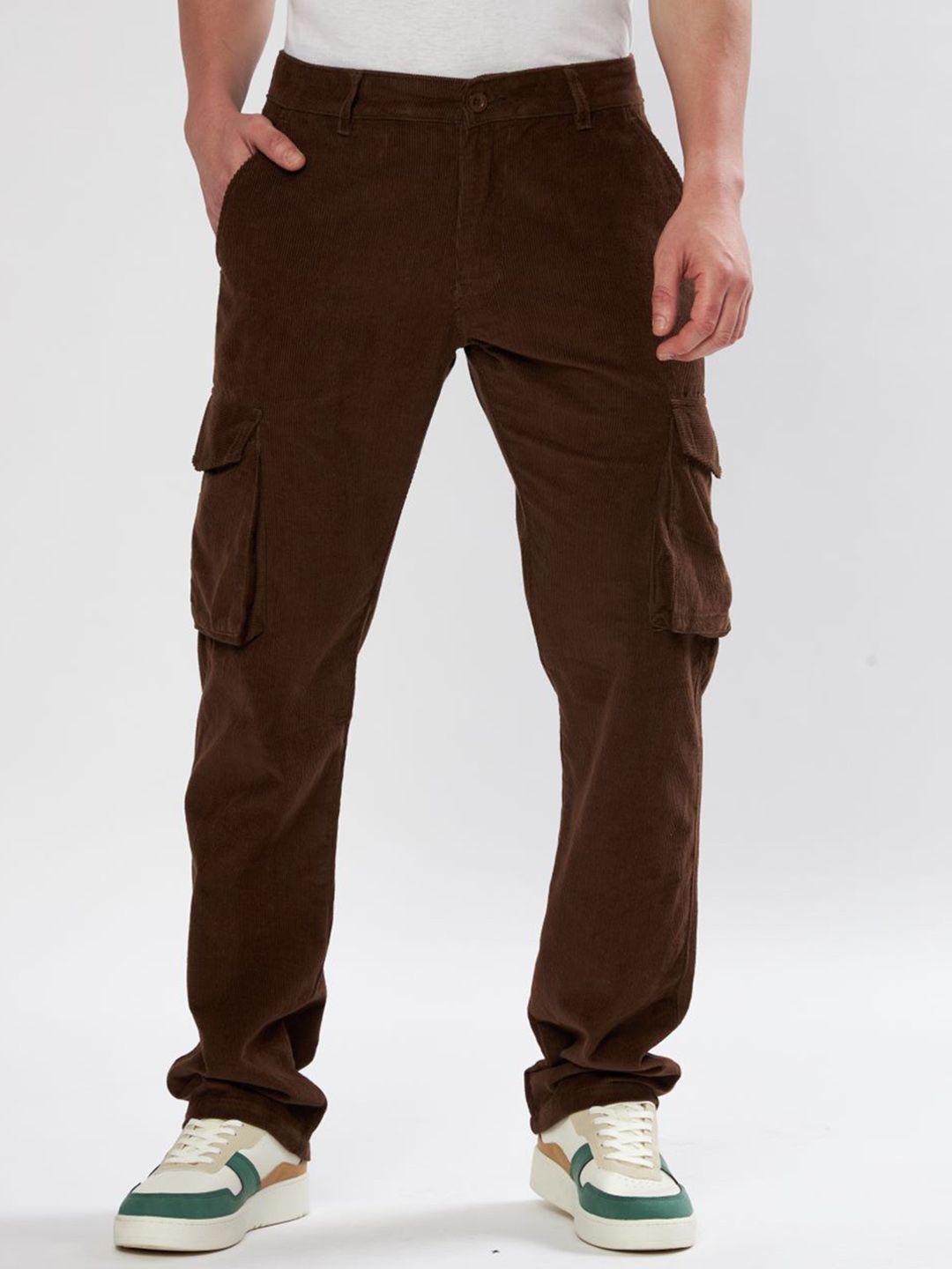 united-denim-men-relaxed-fit-corduroy-cargo-trousers