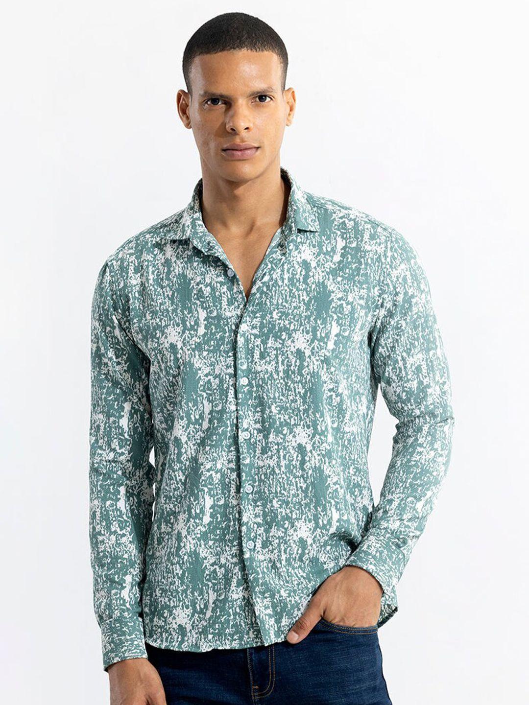 snitch-green-classic-fit-abstract-printed-casual-shirt