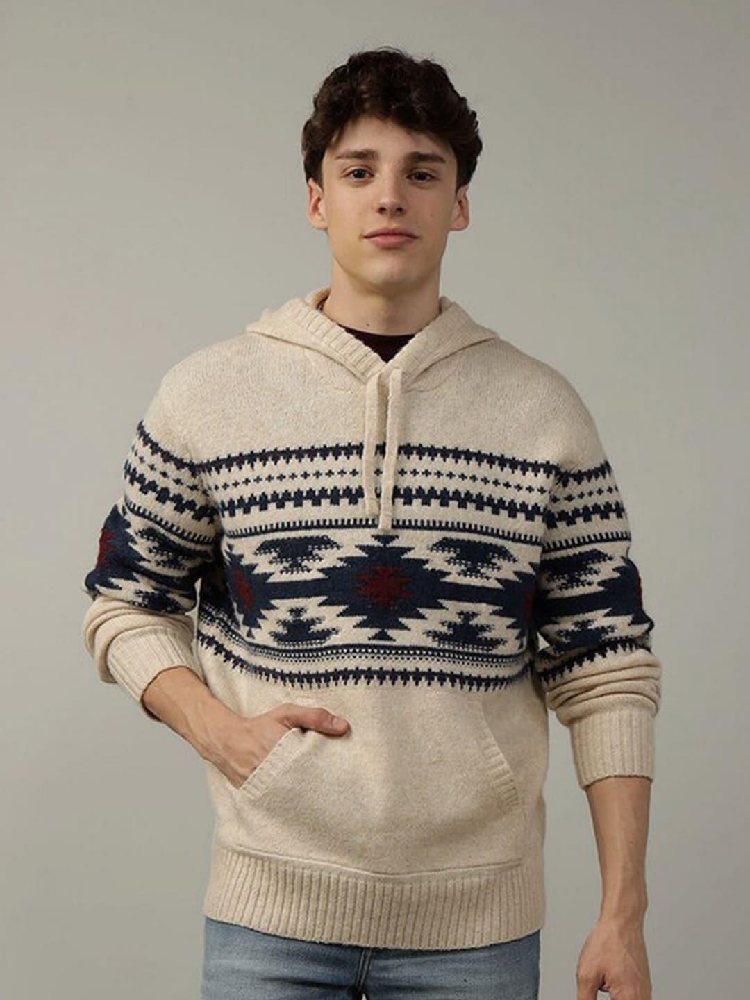 american-eagle-outfitters-geometric-printed-hooded-pullover-sweater