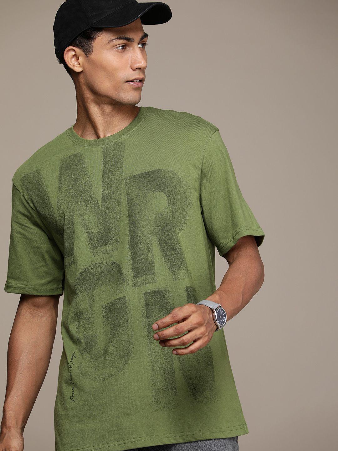 wrogn-brand-logo-printed-drop-shoulder-oversized-t-shirt