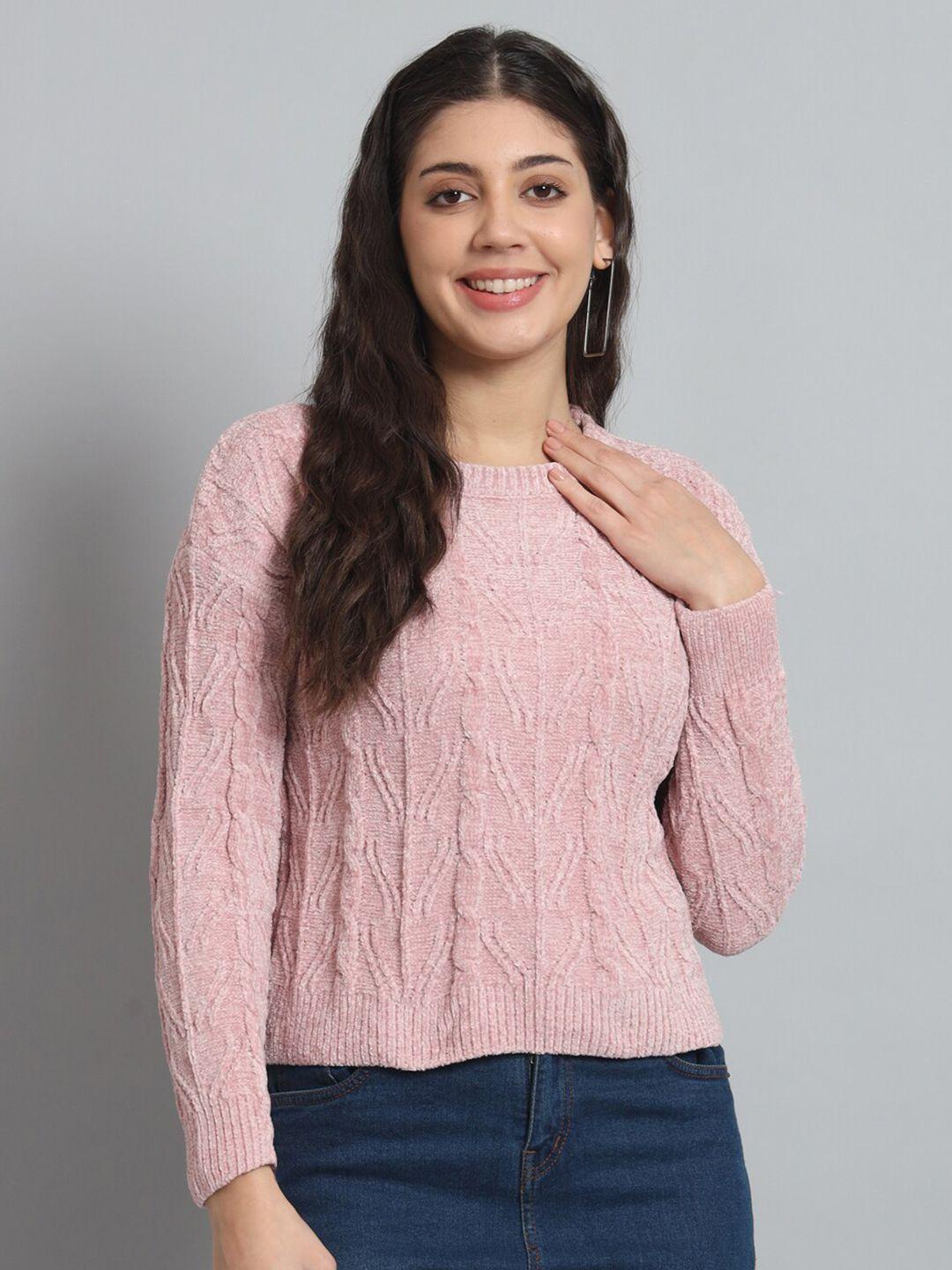 chemistry-women-nude-coloured-cable-knit-woollen-sweater-vest