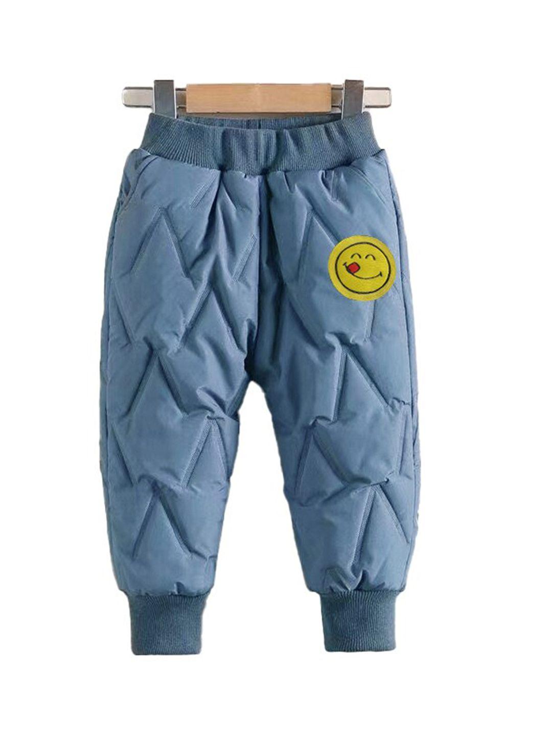 stylecast-boys-blue-textured-self-design-mid-rise-easy-wash-joggers