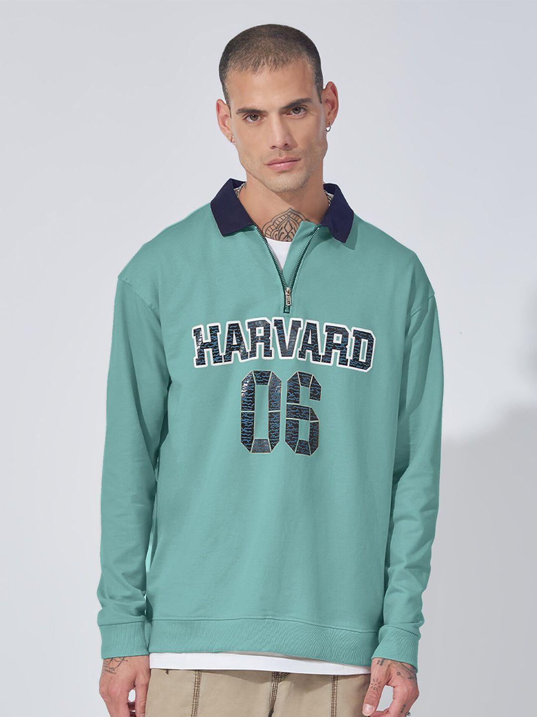 maniac-alphanumeric-printed-polo-collar-long-sleeves-zip-detail-cotton-pullover-sweatshirt