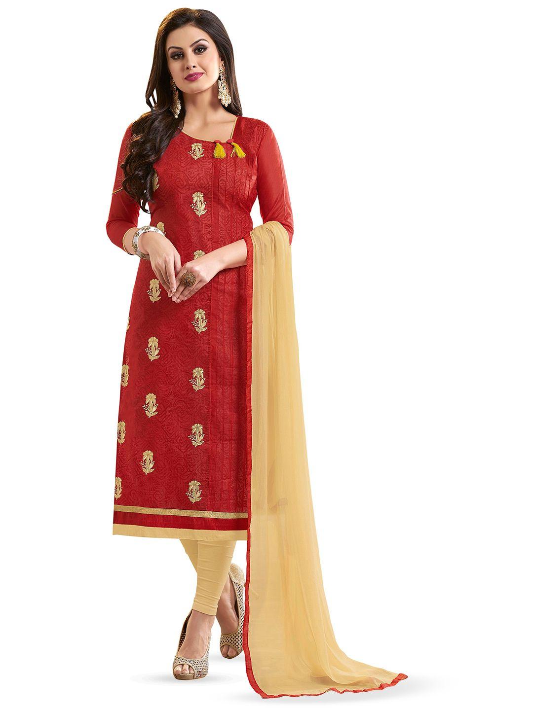 manvaa-maroon-embroidered-unstitched-dress-material