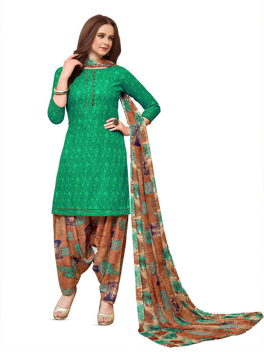 manvaa-sea-green-printed-pure-cotton-unstitched-dress-material