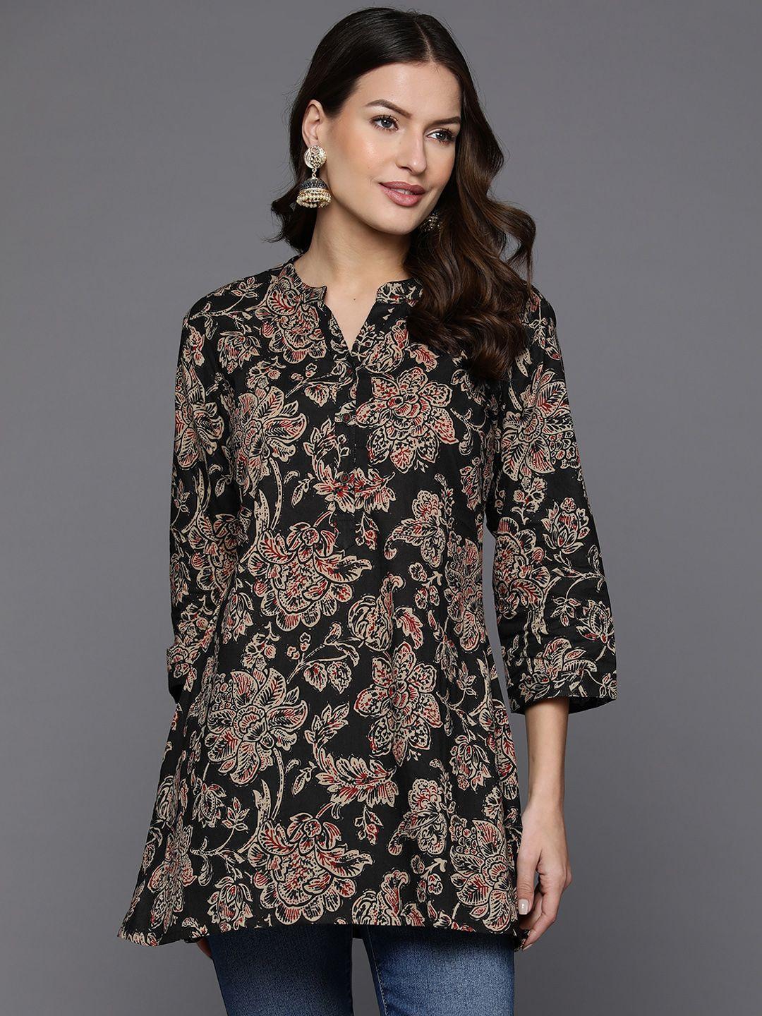 indo-era-mandarin-collar-floral-printed-tunic