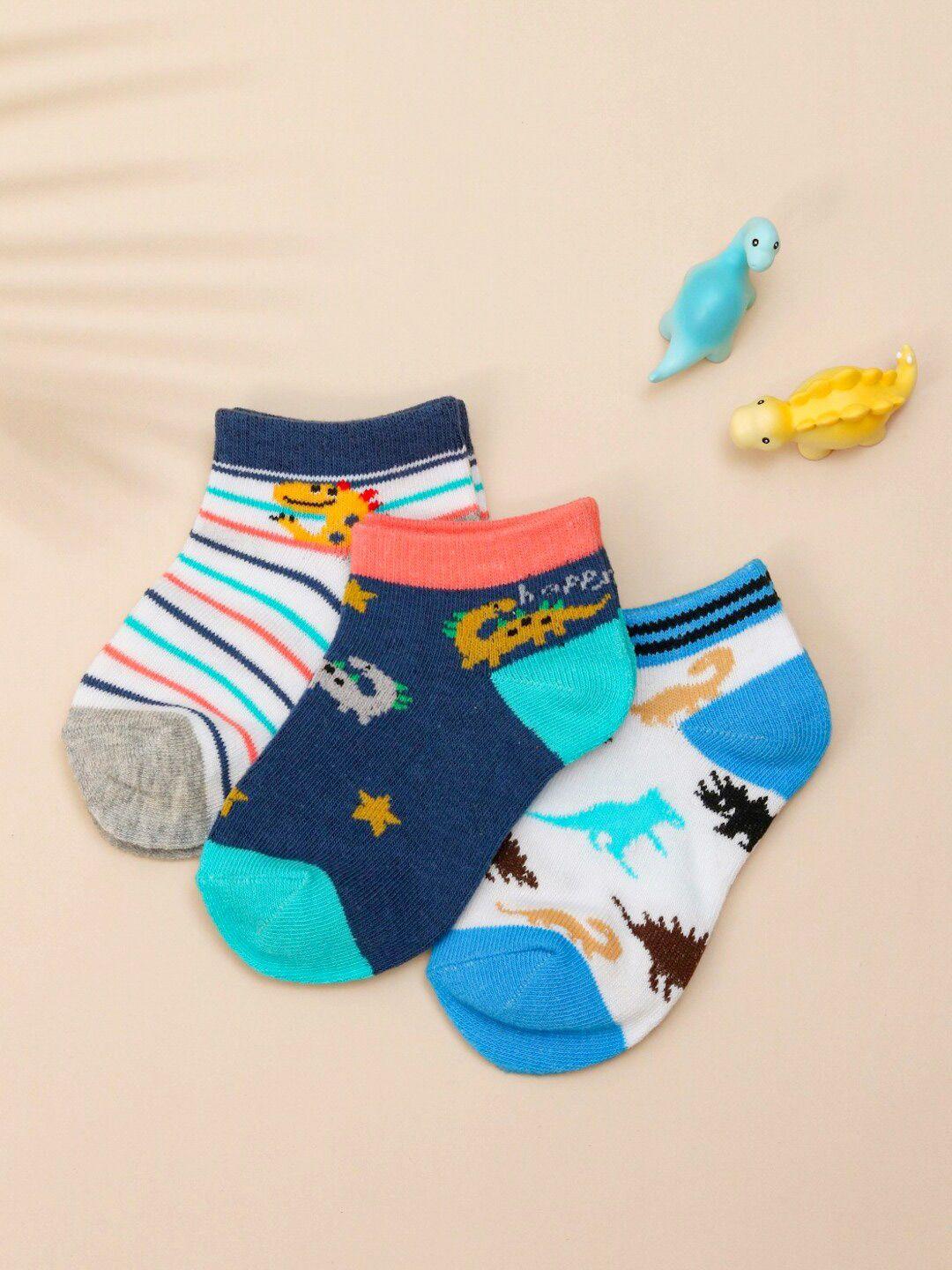 yellow-bee-boys-pack-of-3-patterned-cotton-ankle-socks