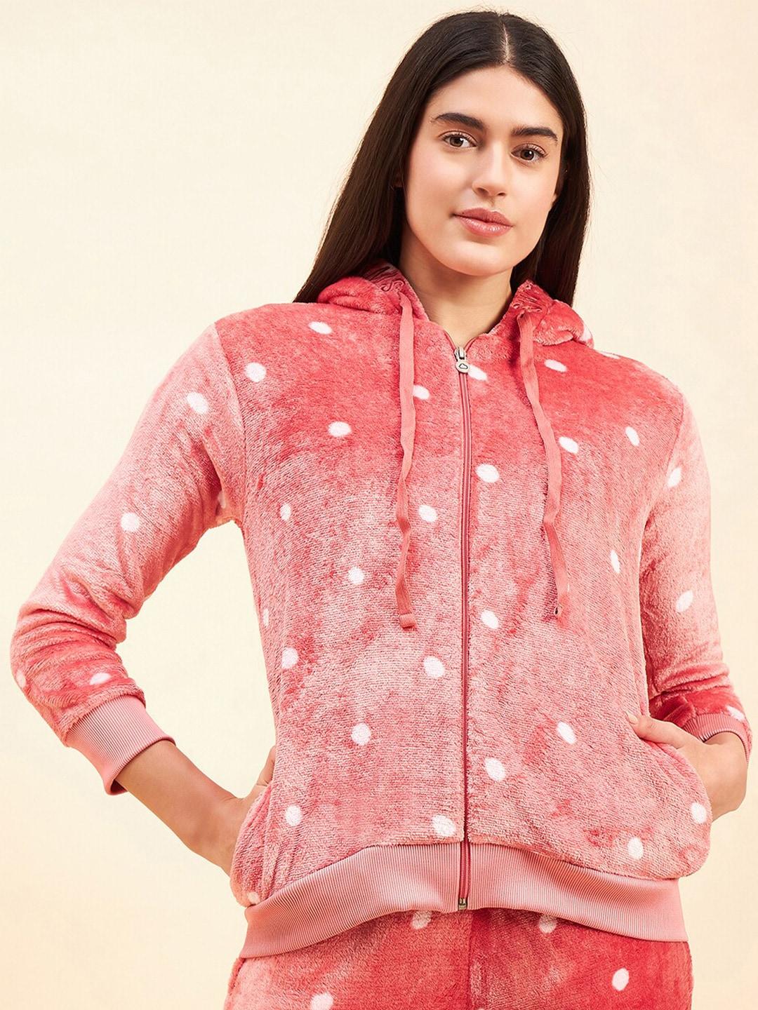 sweet-dreams-women-pink-printed-hooded-sweatshirt