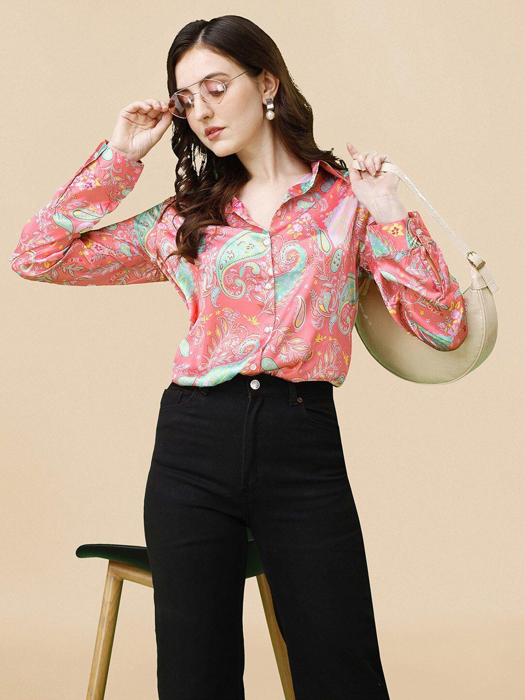 mirchi-fashion-women-peach-coloured-relaxed-floral-opaque-printed-casual-shirt