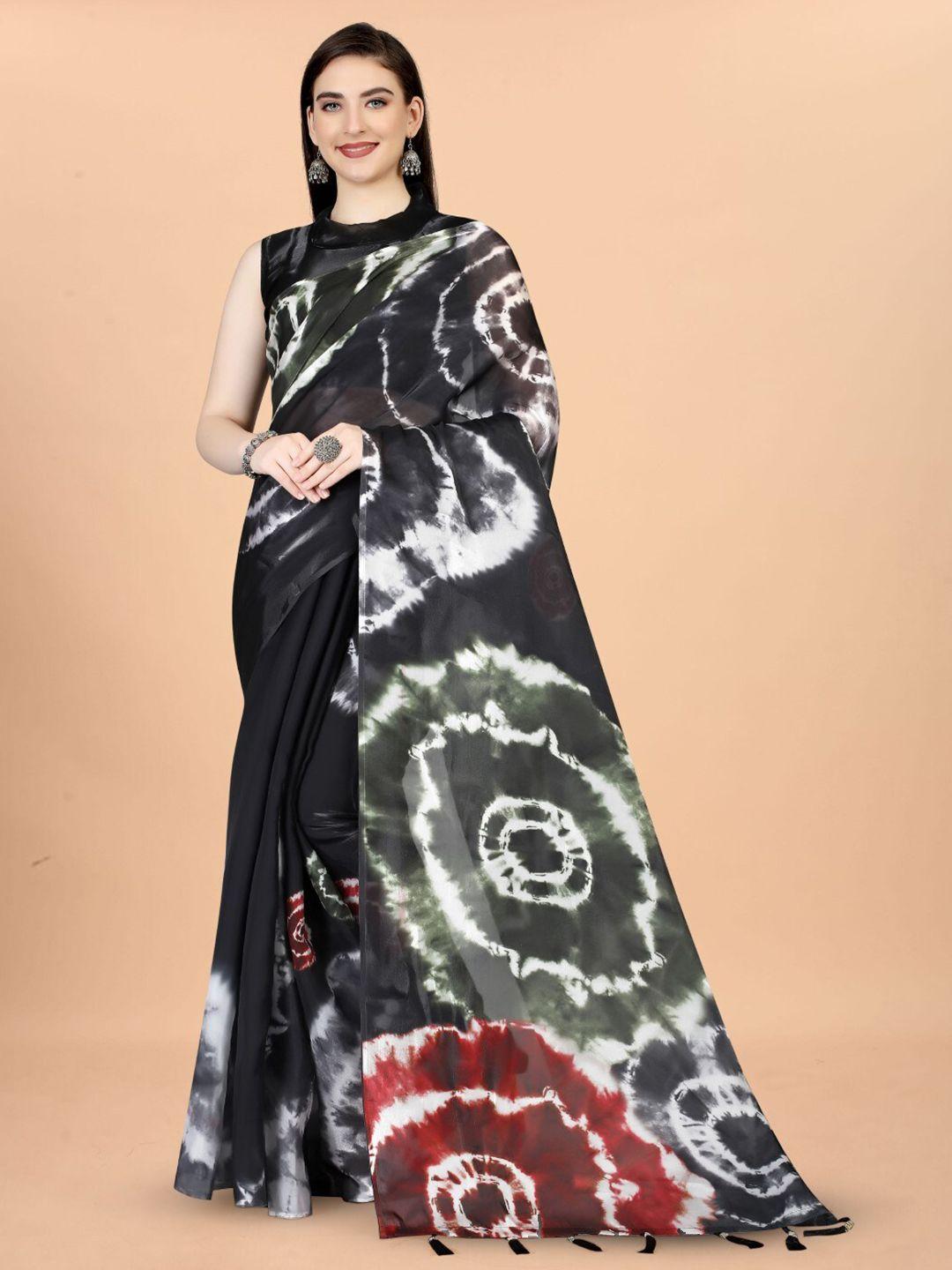 zeepkart-woven-design-tie-and-dye-silk-blend-saree