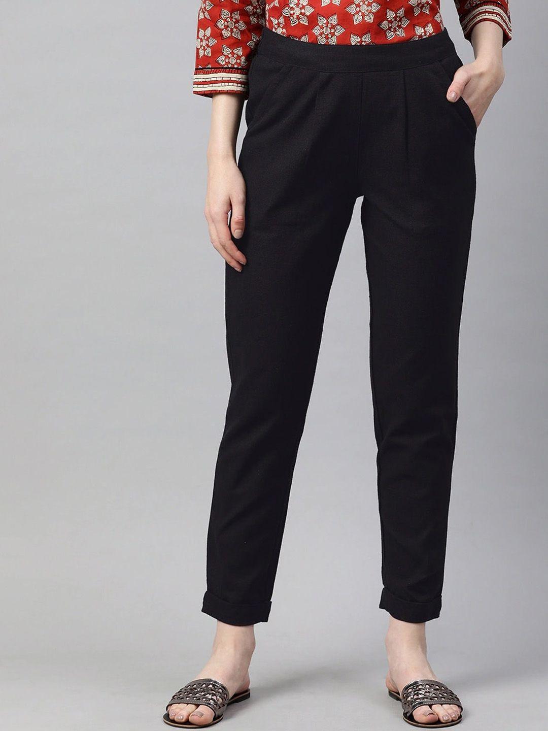 kalini-women-black-relaxed-slim-fit-trousers
