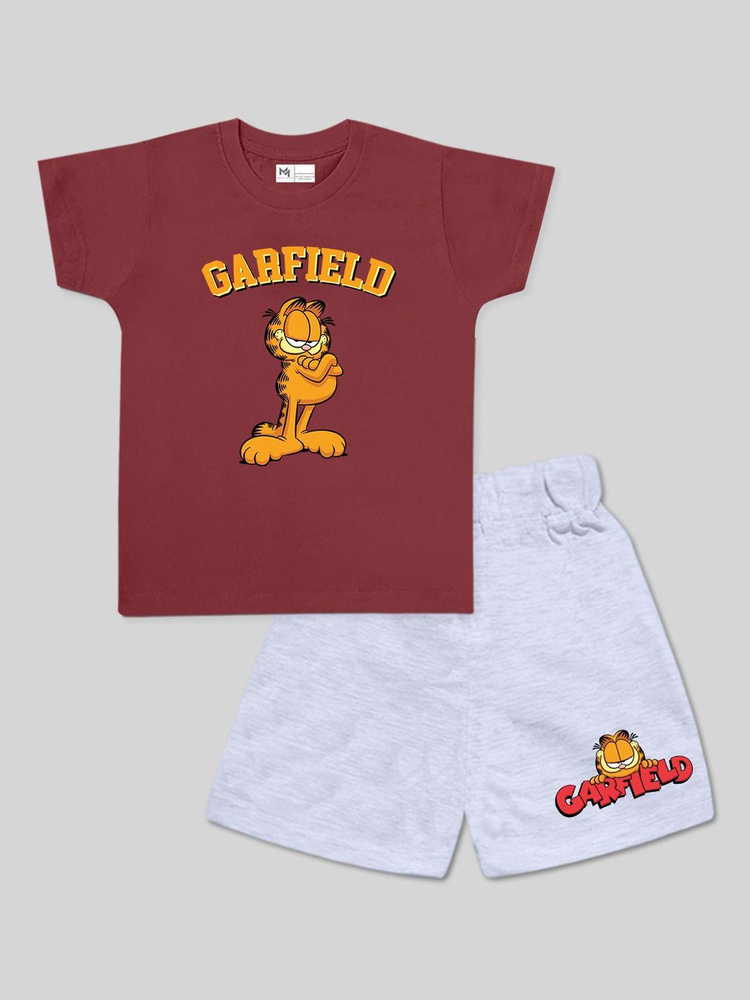 minute-mirth-boys-garfield-printed-pure-cotton-t-shirt-with-shorts-clothing-set