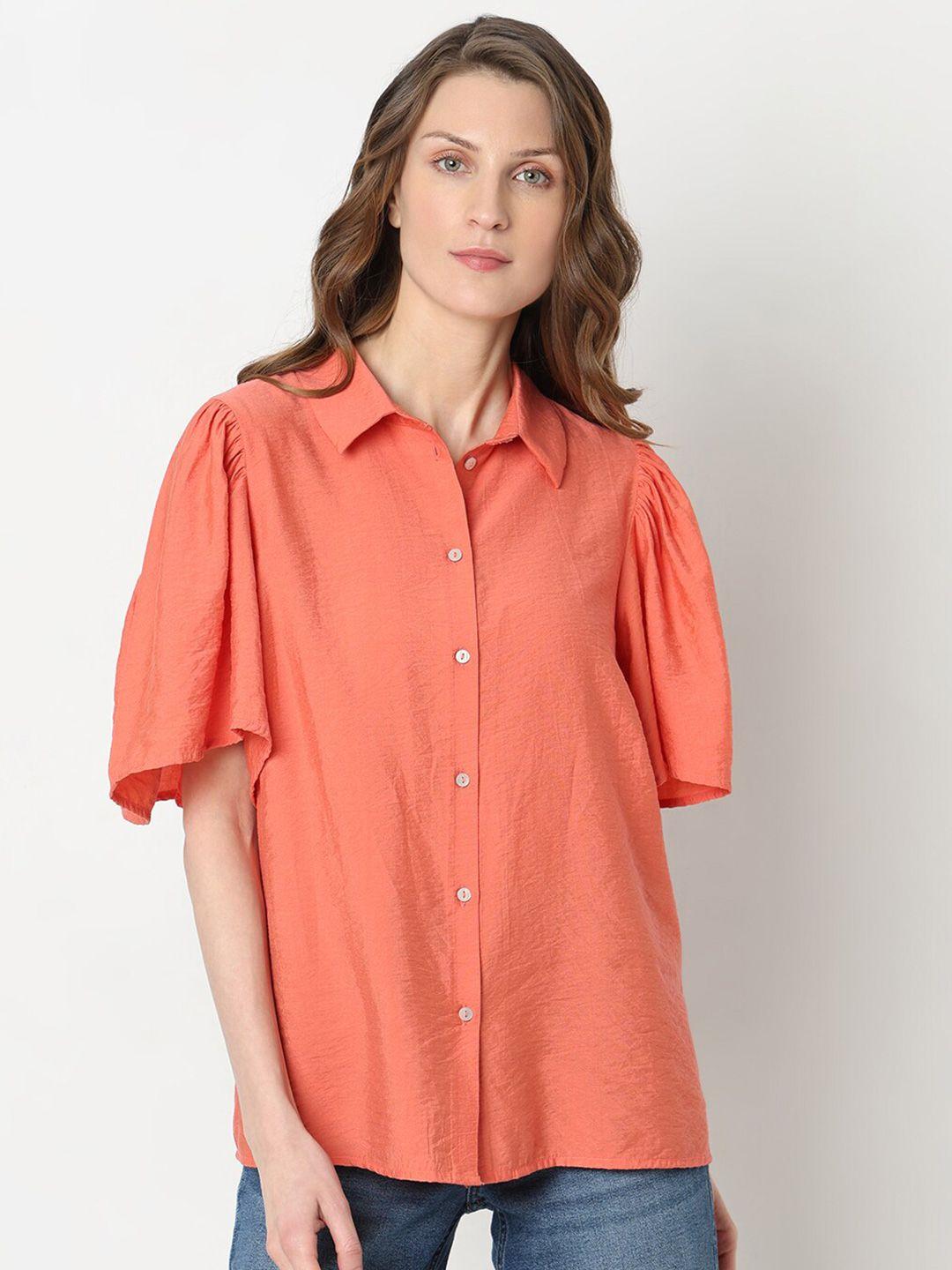vero-moda-women-orange-casual-shirt