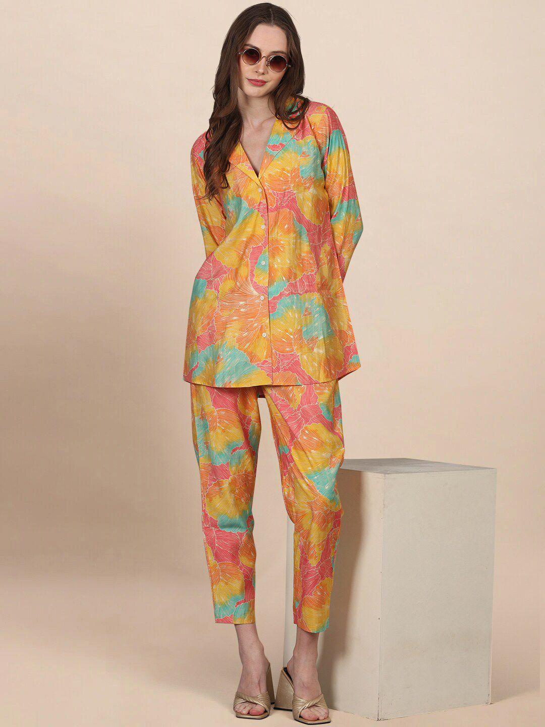 pinfit-floral-printed-straight-kurti-with-trousers