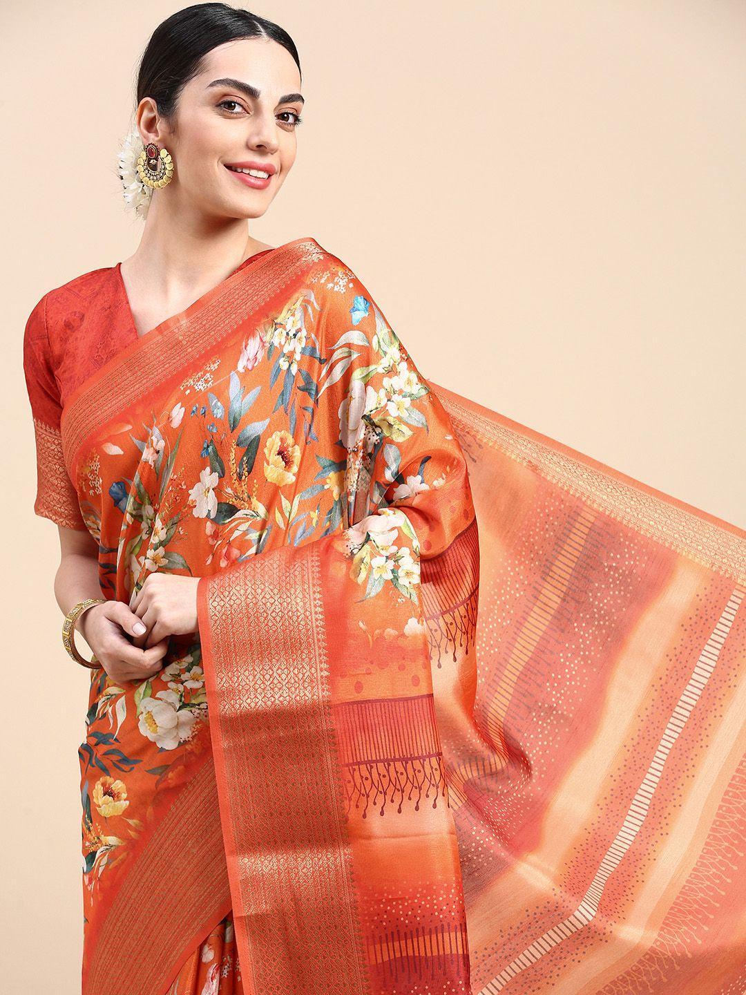 looknbook-art-floral-printed-zari-silk-blend-saree