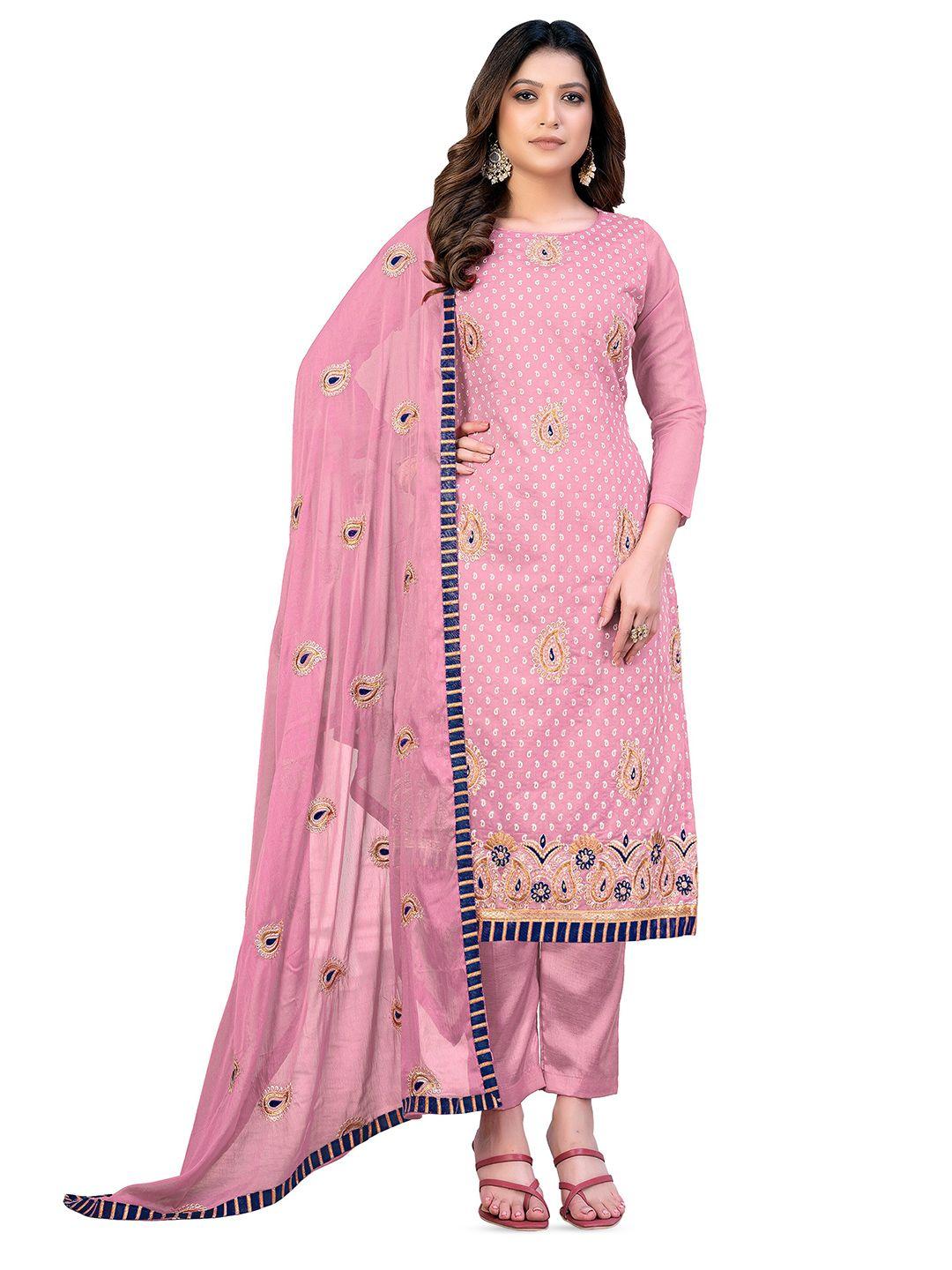 manvaa-pink-embroidered-pure-cotton-unstitched-dress-material