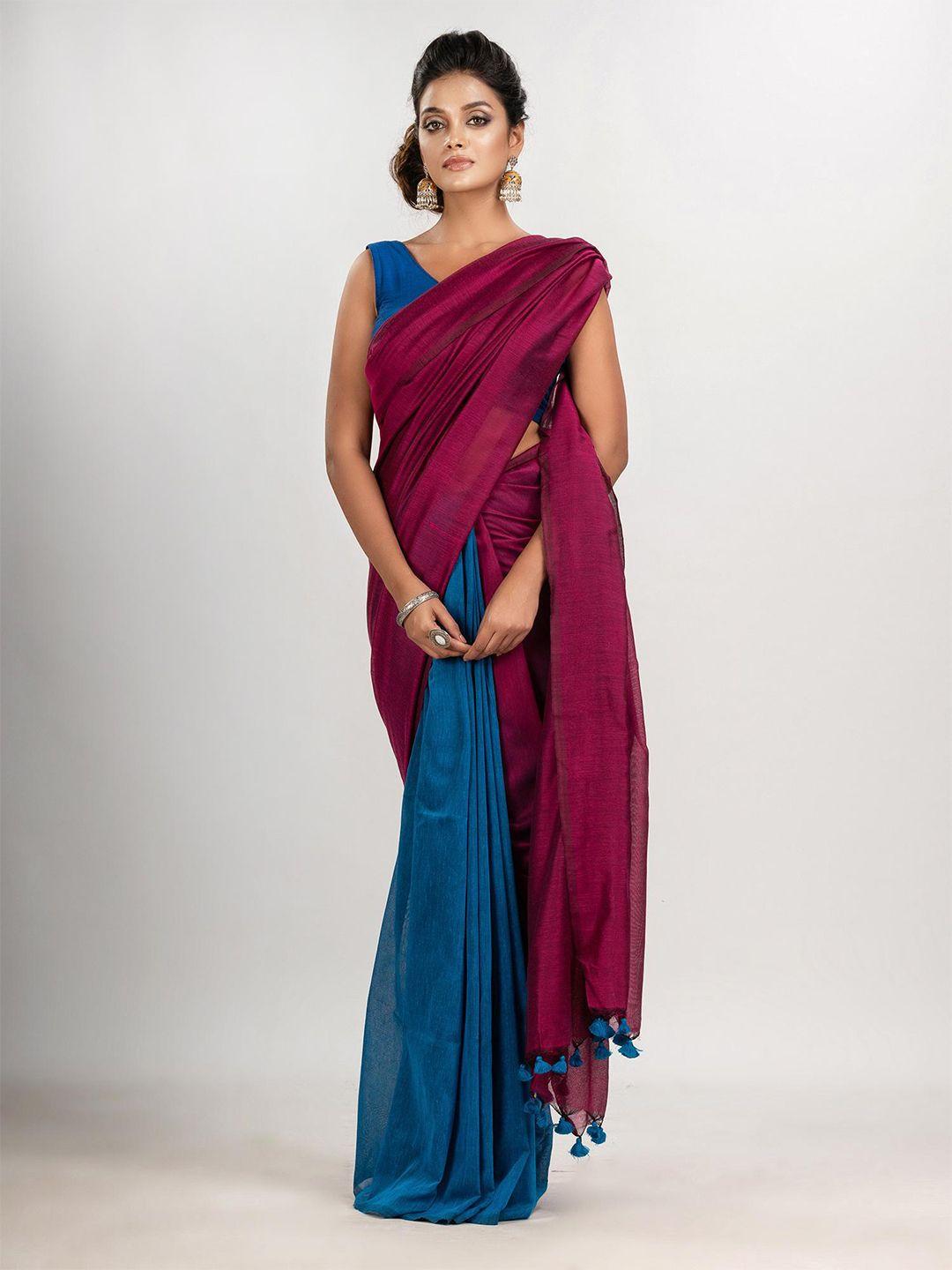 angoshobha-blue-woven-design-pure-cotton-handloom-saree