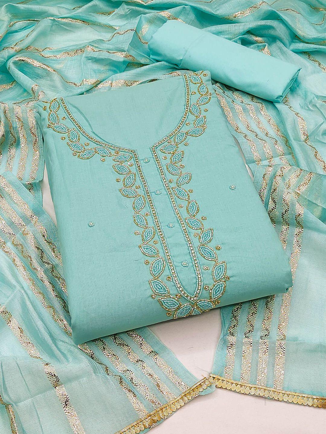 manvaa-sea-green-embellished-unstitched-dress-material