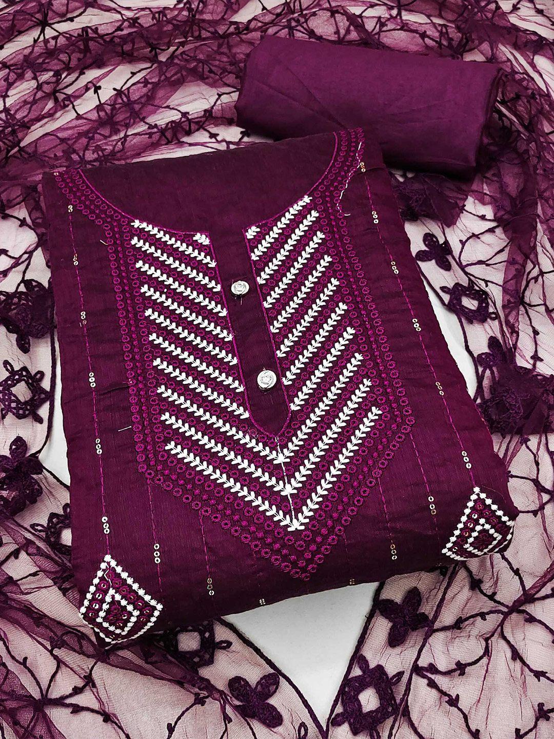 panzora-purple-embroidered-art-silk-unstitched-dress-material