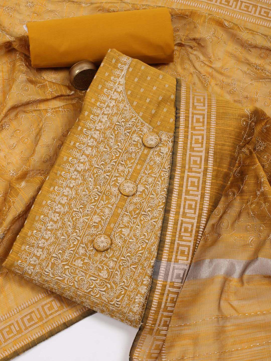 meena-bazaar-mustard-embroidered-art-silk-unstitched-dress-material