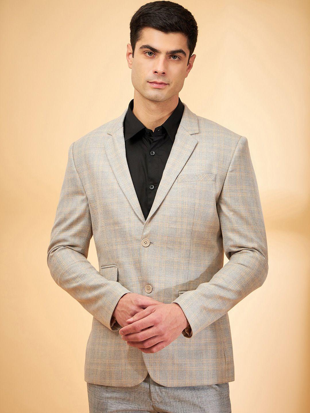 dennison-checkered-notched-lapel-collar-single-breasted-blazer