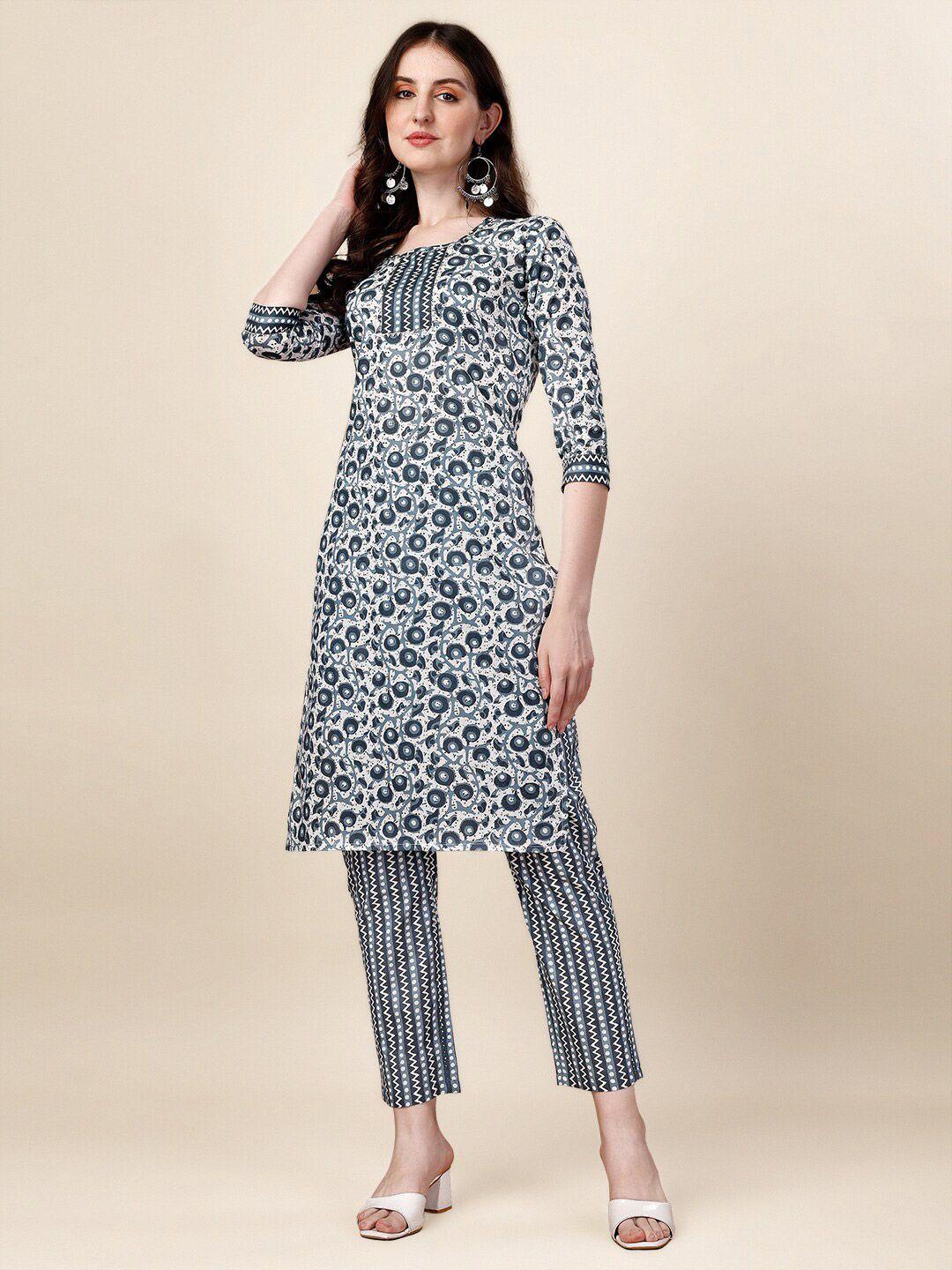 dhyey-fashion-abstract-printed-pure-cotton-kurta-with-trouser