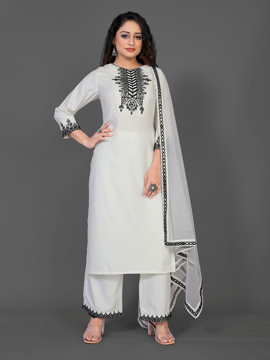 kalini-embroidered-round-neck-straight-kurta-&-trousers-with-dupatta