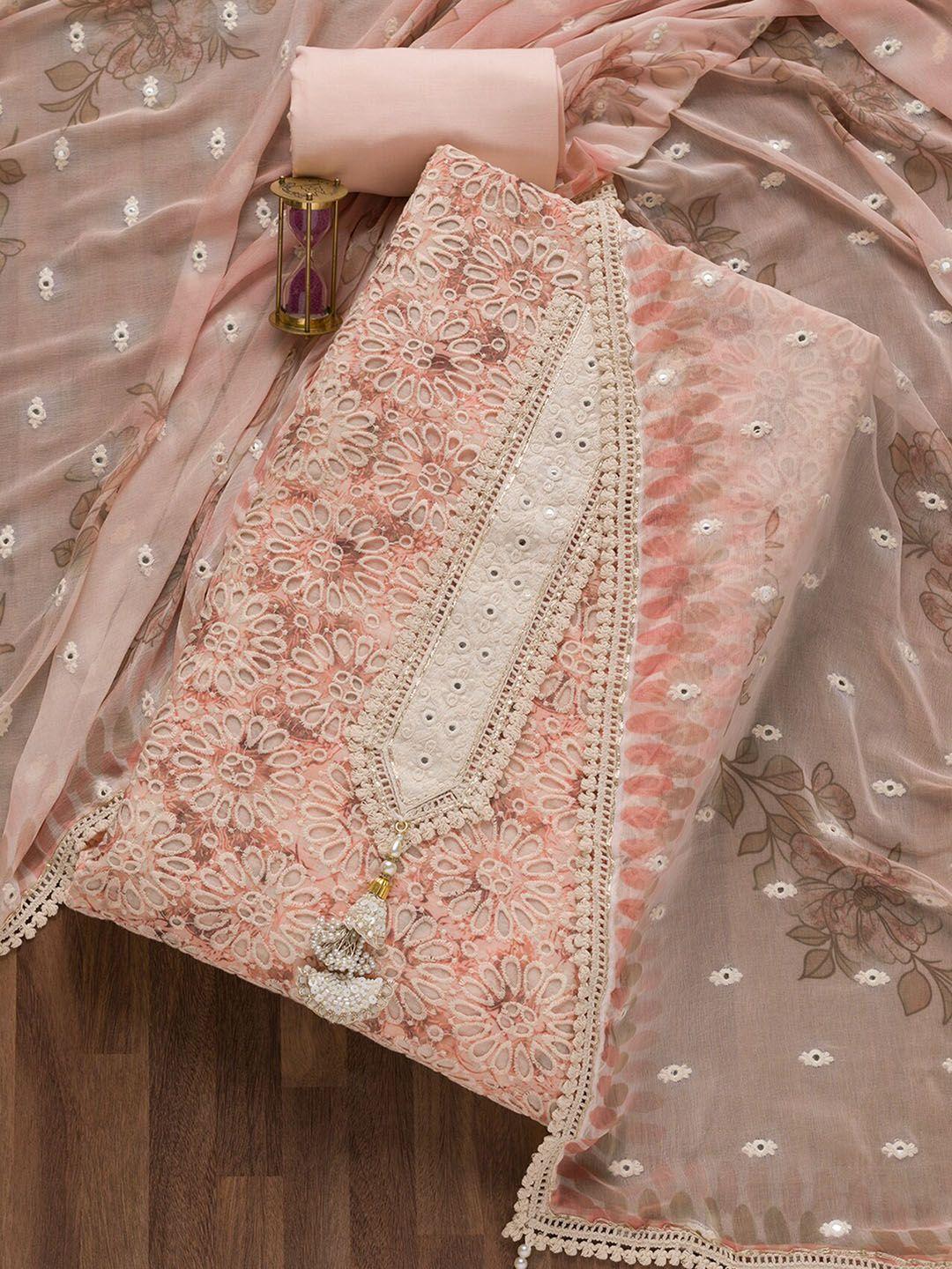 koskii-peach-coloured-&-white-embroidered-pure-cotton-unstitched-dress-material