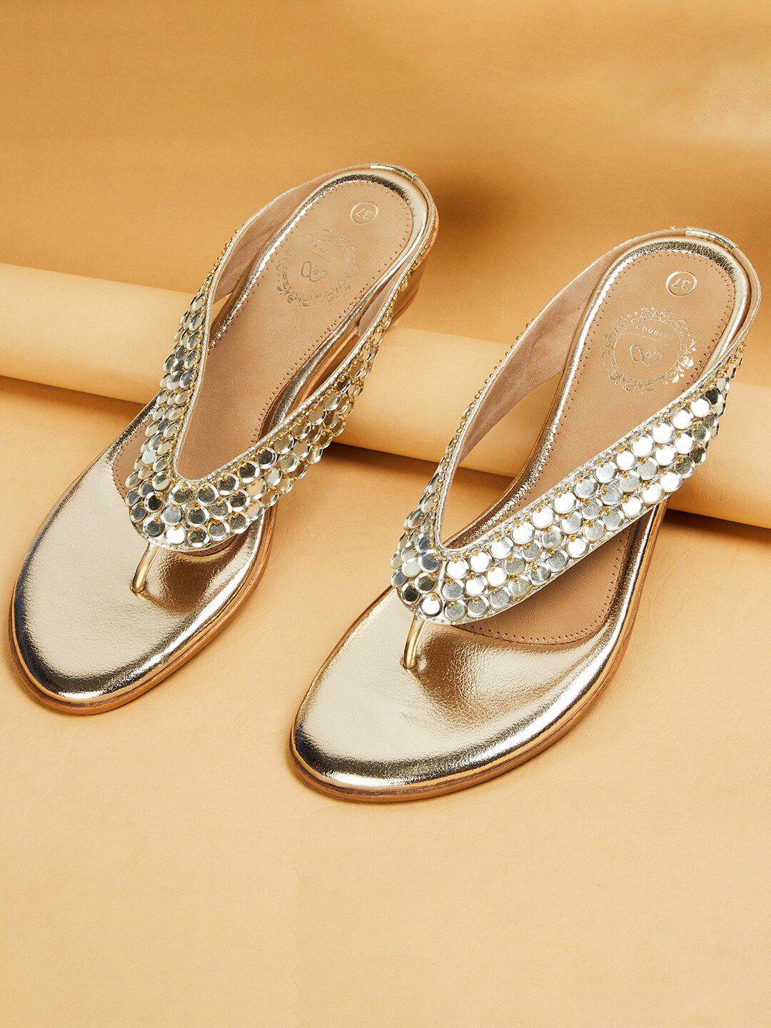 melange-by-lifestyle-embellished-open-toe-wedge-heels