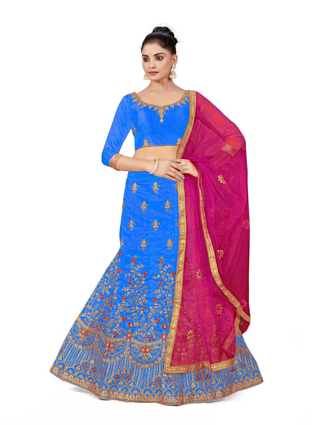 manvaa-embroidered-zari-semi-stitched-silk-lehenga-&-unstitched-blouse-with-dupatta