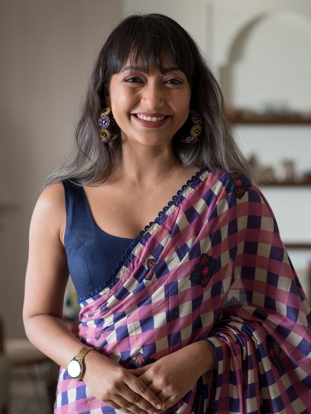 suta-checked-embroidered-pure-cotton-saree
