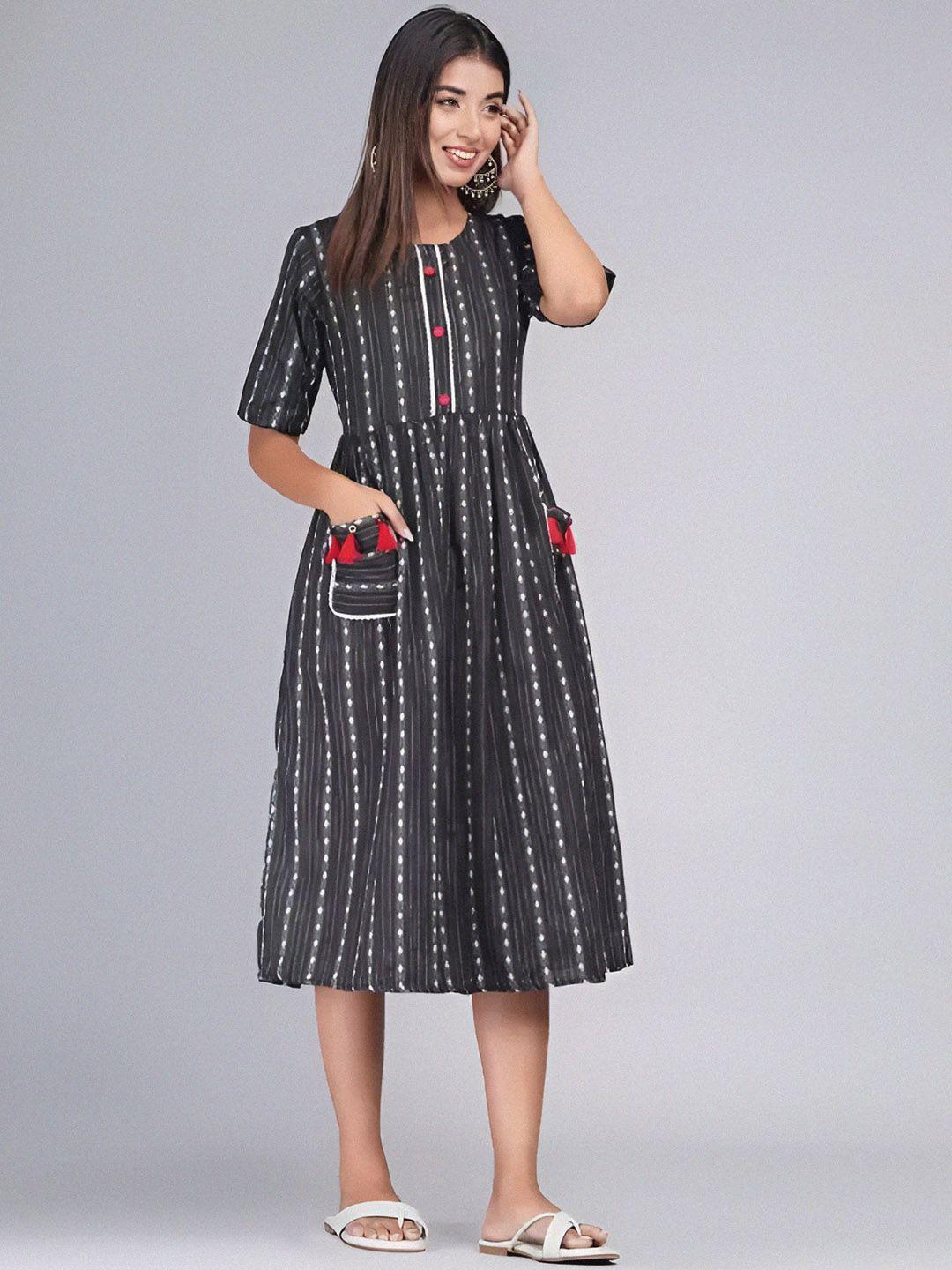 kalini-printed-pure-cotton-fit-&-flare-midi-dress