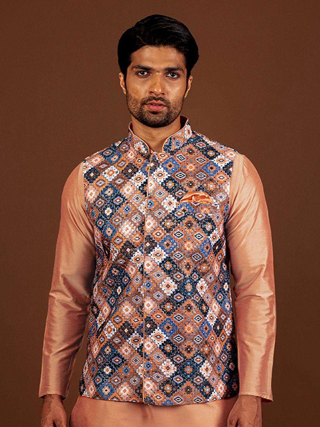 kisah-ethnic-motifs-printed-embellished-nehru-jacket