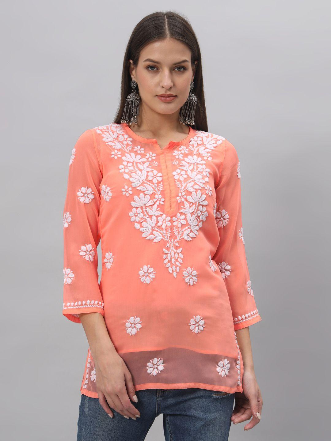 paramount-chikan-ethnic-motifs-chikankari-embroidered-kurti-with-slip