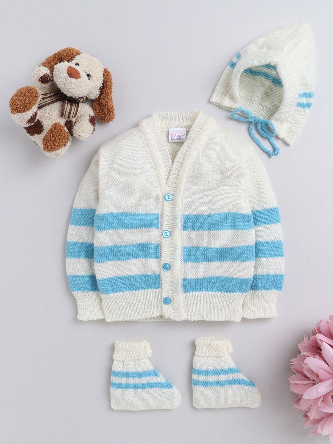 little-angels-kids-v-neck-long-sleeves-striped-sweater-with-cap-&-socks
