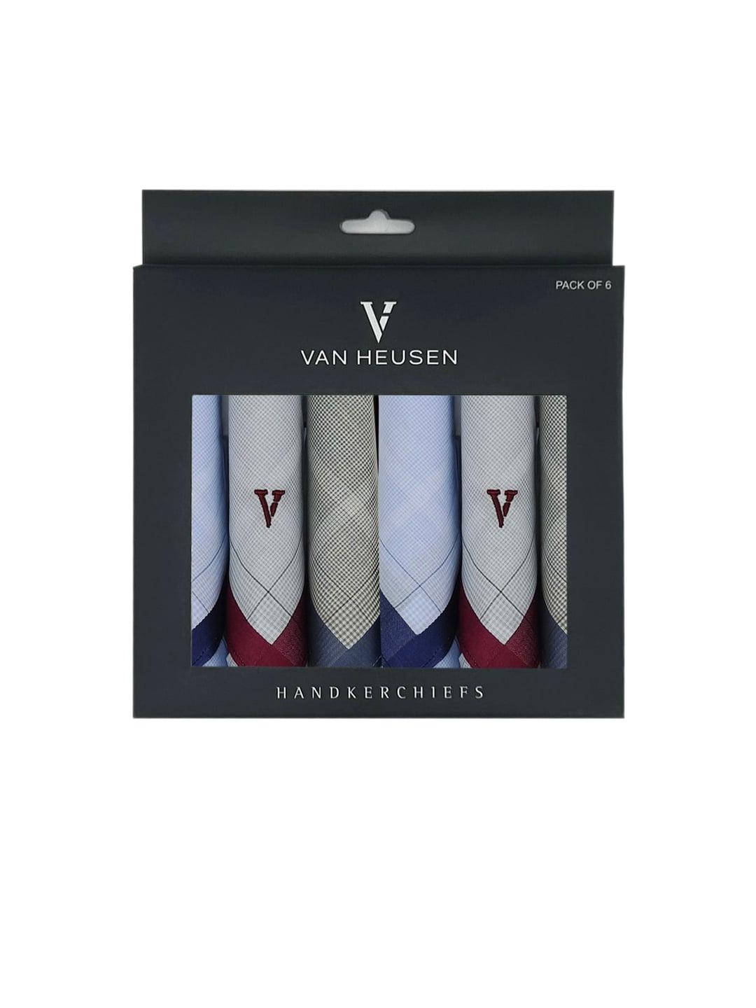 van-heusen-men-pack-of-6-checked-pure-cotton-handkerchiefs