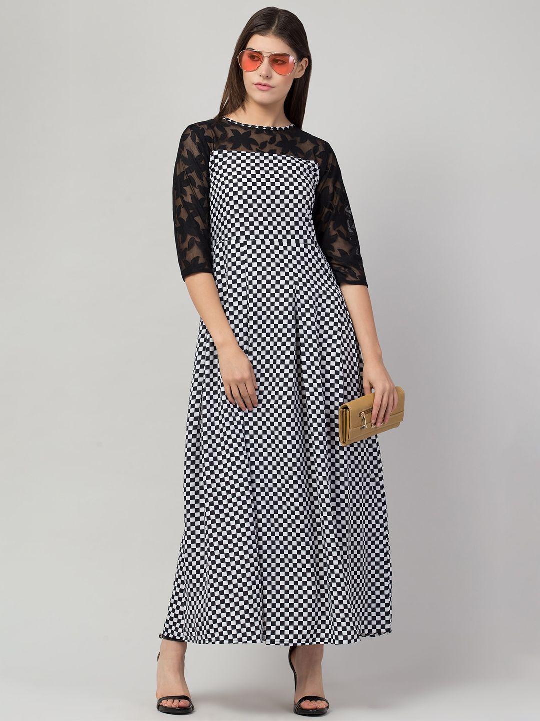 addicted-attire-geometric-printed-round-neck-maxi-dress