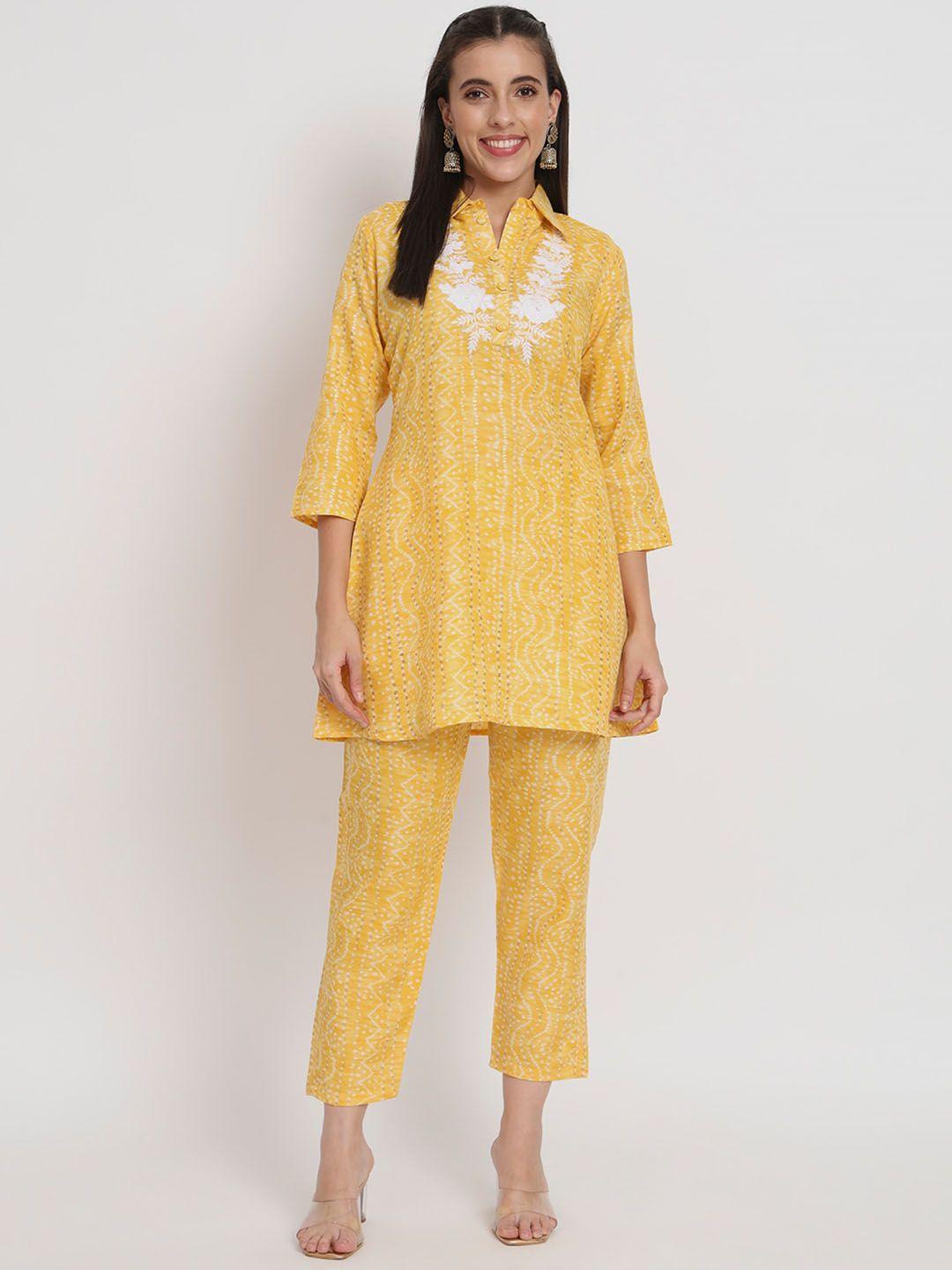 salwat-women-ethnic-motifs-printed-regular-thread-work-kurta-with-trousers