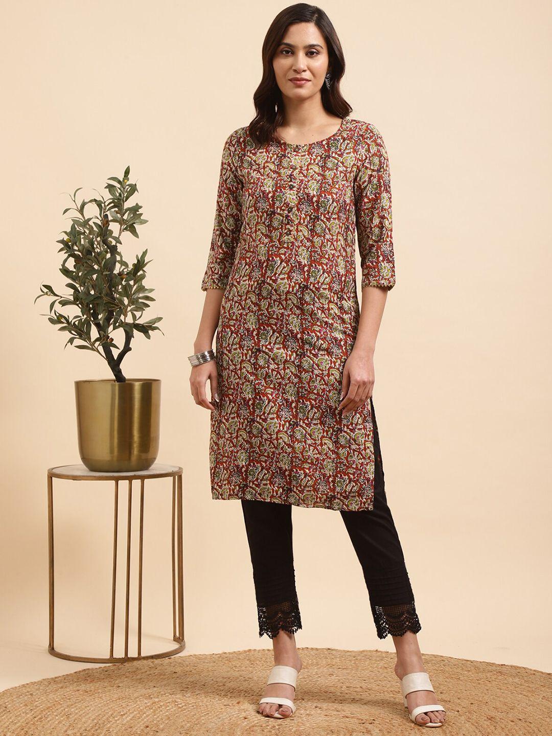 rangita-women-floral-printed-regular-kurta-with-trousers