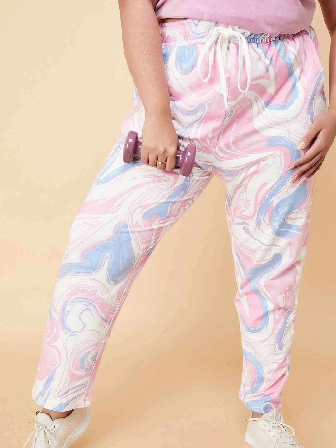 max-women-plus-size-printed-pure-cotton-track-pants