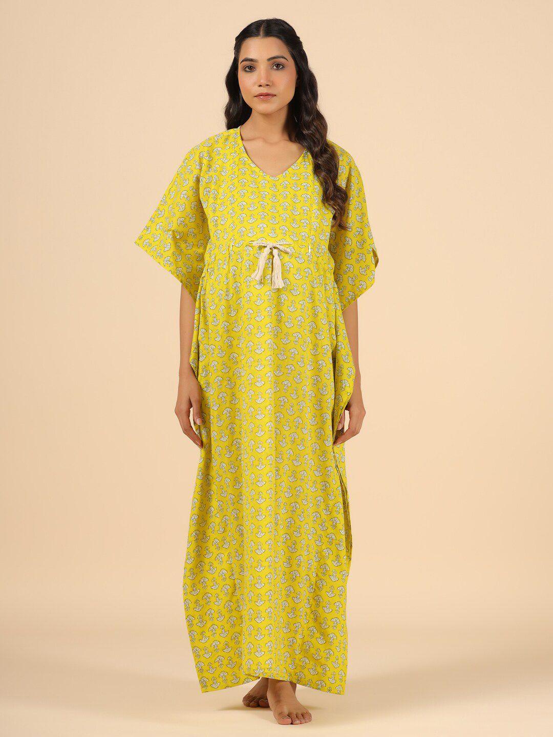 ikk-kudi-by-seerat-printed-pure-cotton-maternity-maxi-kaftan-nightdress