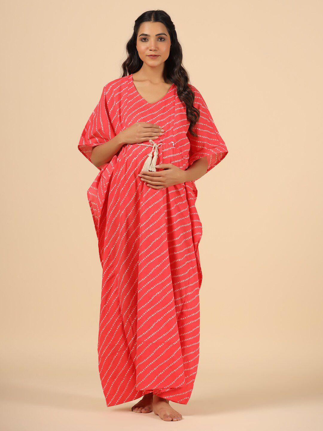 ikk-kudi-by-seerat-printed-pure-cotton-maternity-kaftan-maxi-nightdress