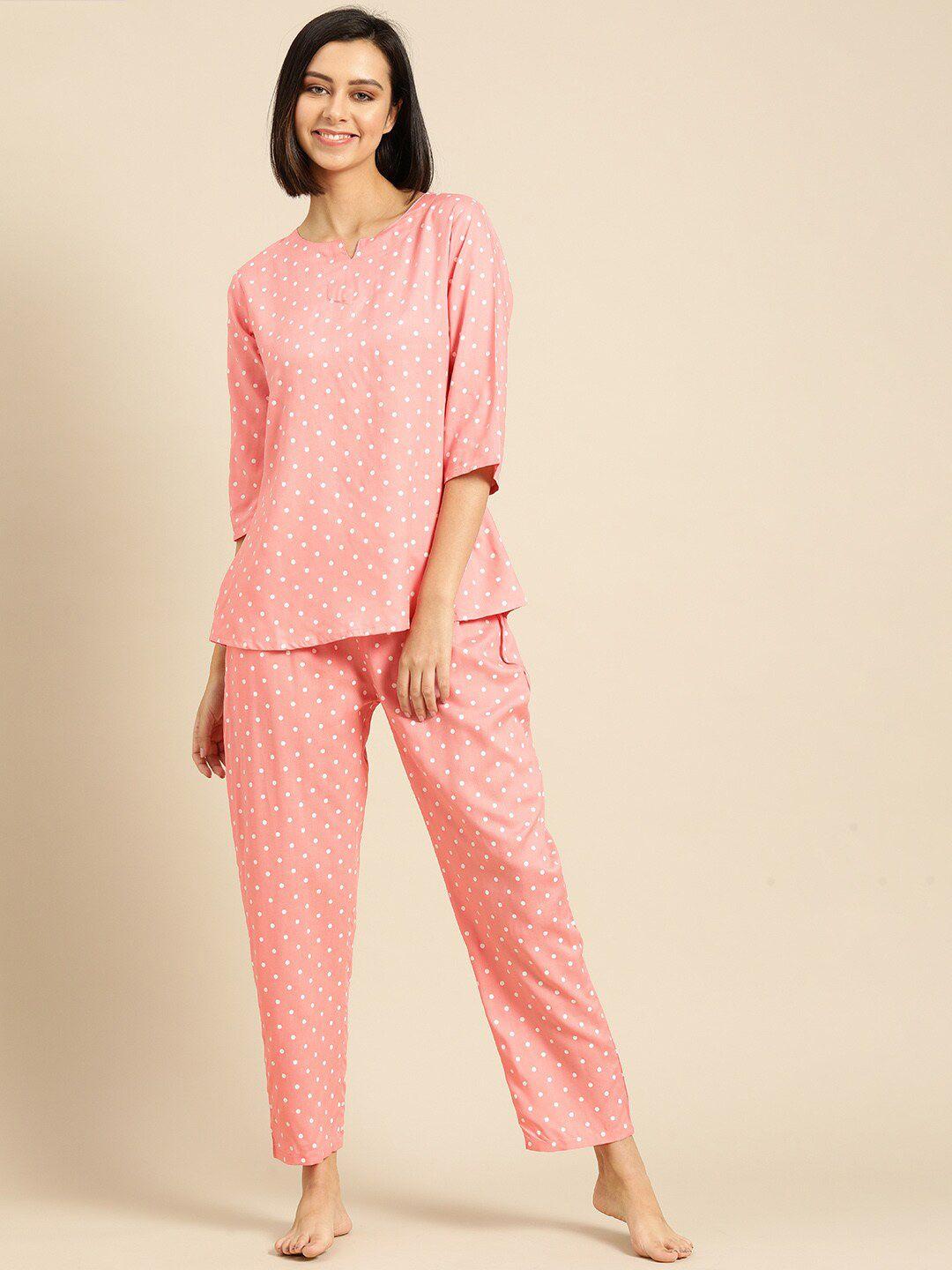 ichaa-polka-dots-printed-night-suit
