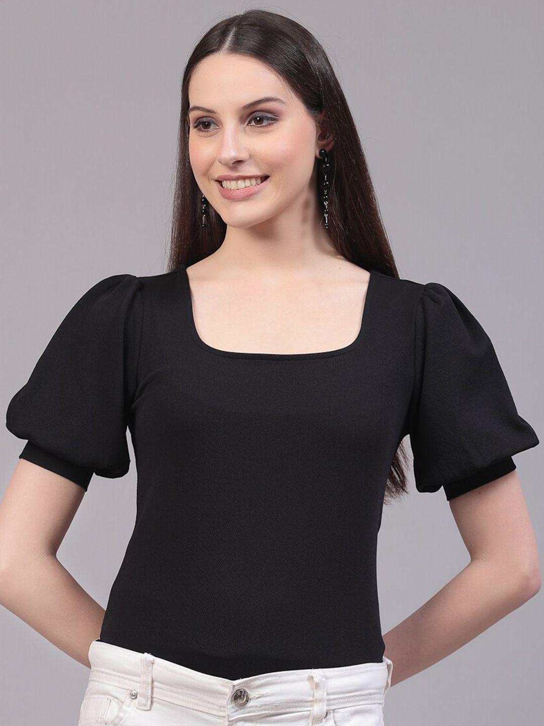 style-quotient-square-neck-puff-sleeve-top