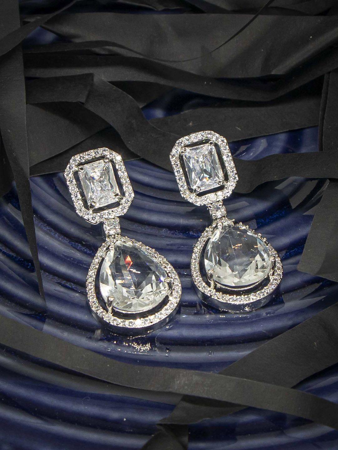 manikya-rhodium-plated-teardrop-shaped-drop-earrings
