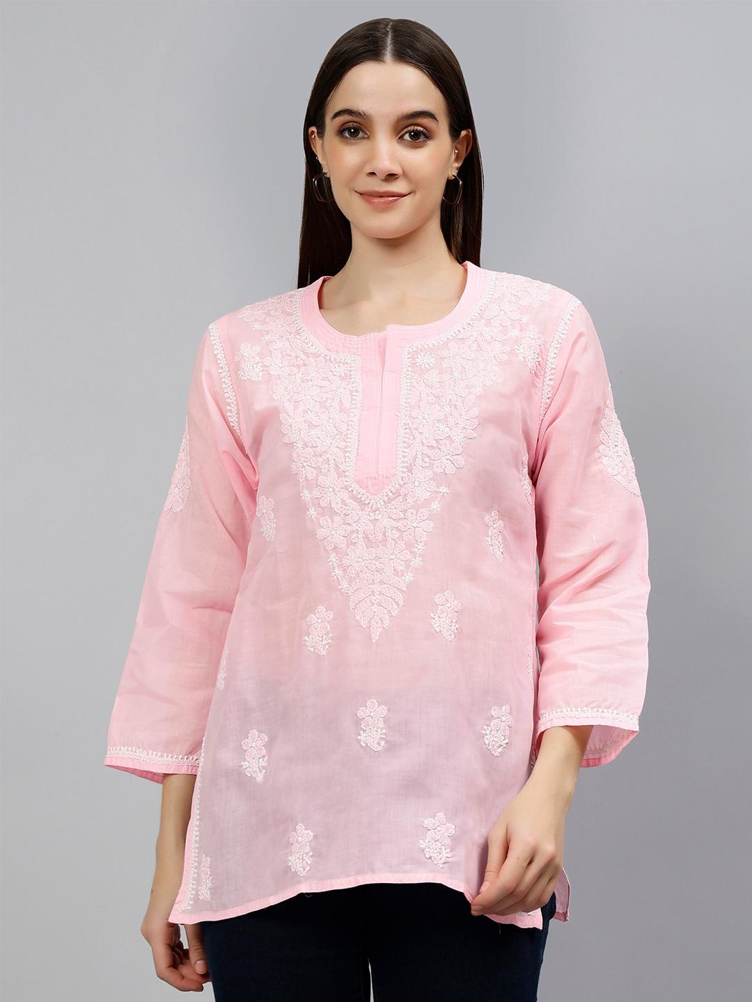 seva-chikan-floral-embroidered-chikankari-handloom-chikankari-kurti