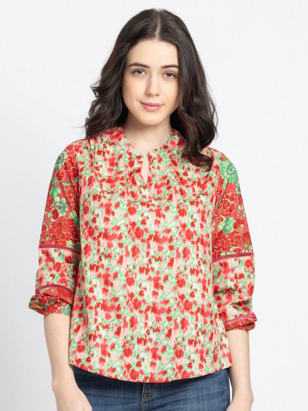 shaye-floral-print-mandarin-collar-cuffed-sleeves-crepe-shirt-style-top